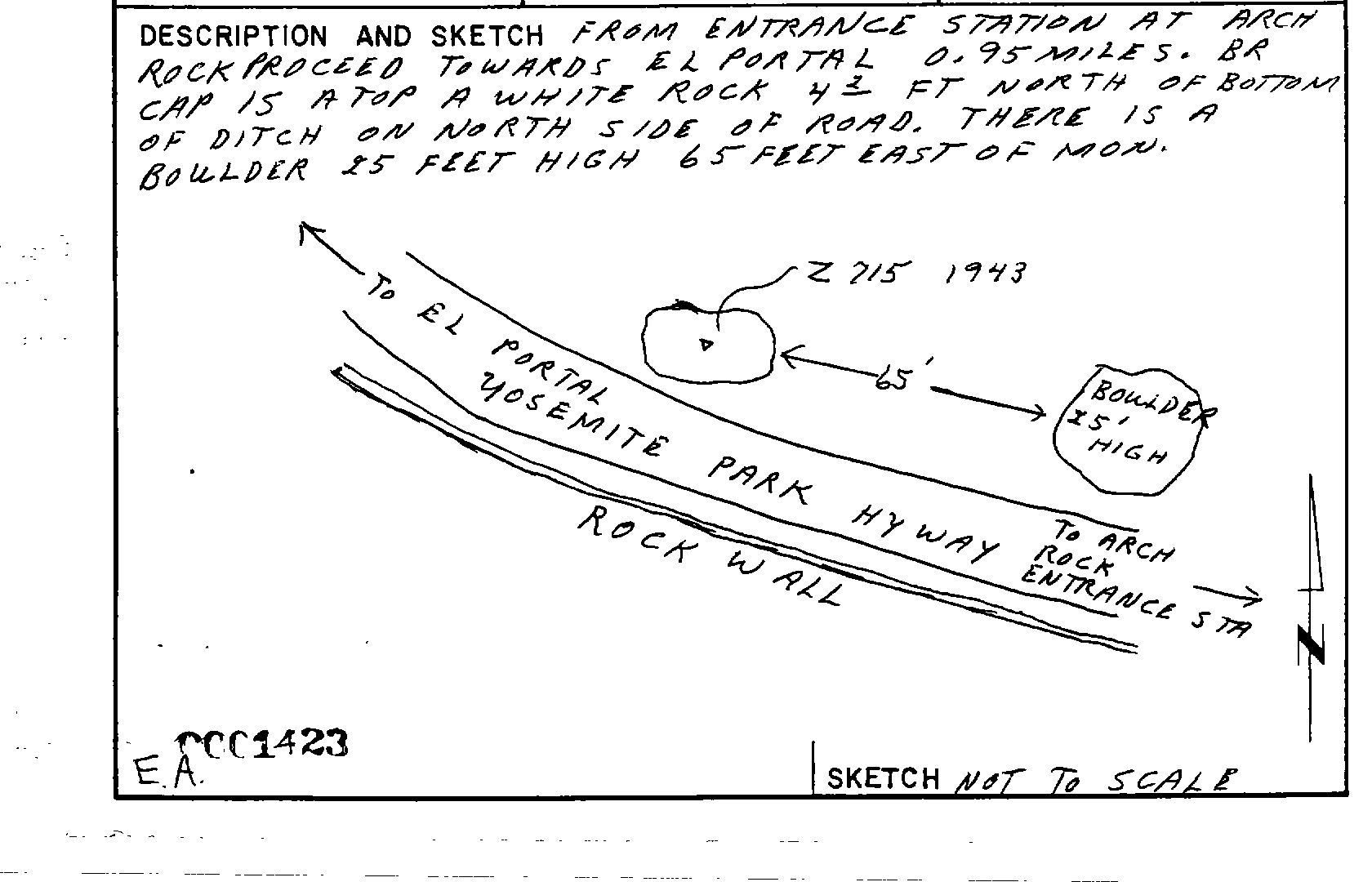 00001423 Survey Monumentation Sketch