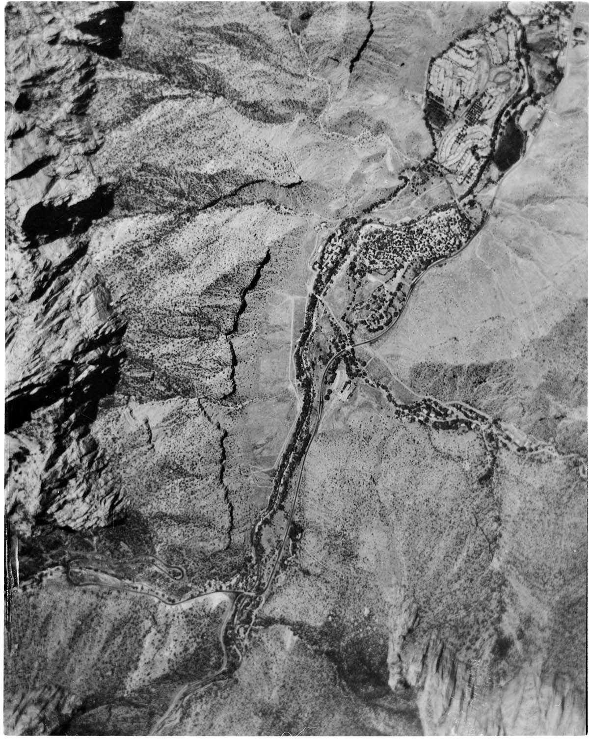 BW Aerial Photos of Zion National Park.