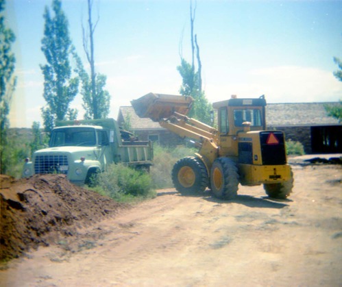 Color Photos of trail construction at Pipe Springs.