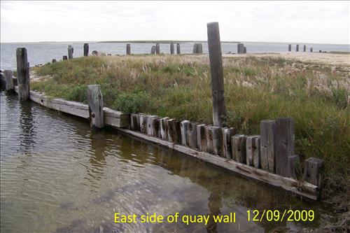 State of a quay wall at Yarborough Pass/Murdock's Landing as of Dec. 2009