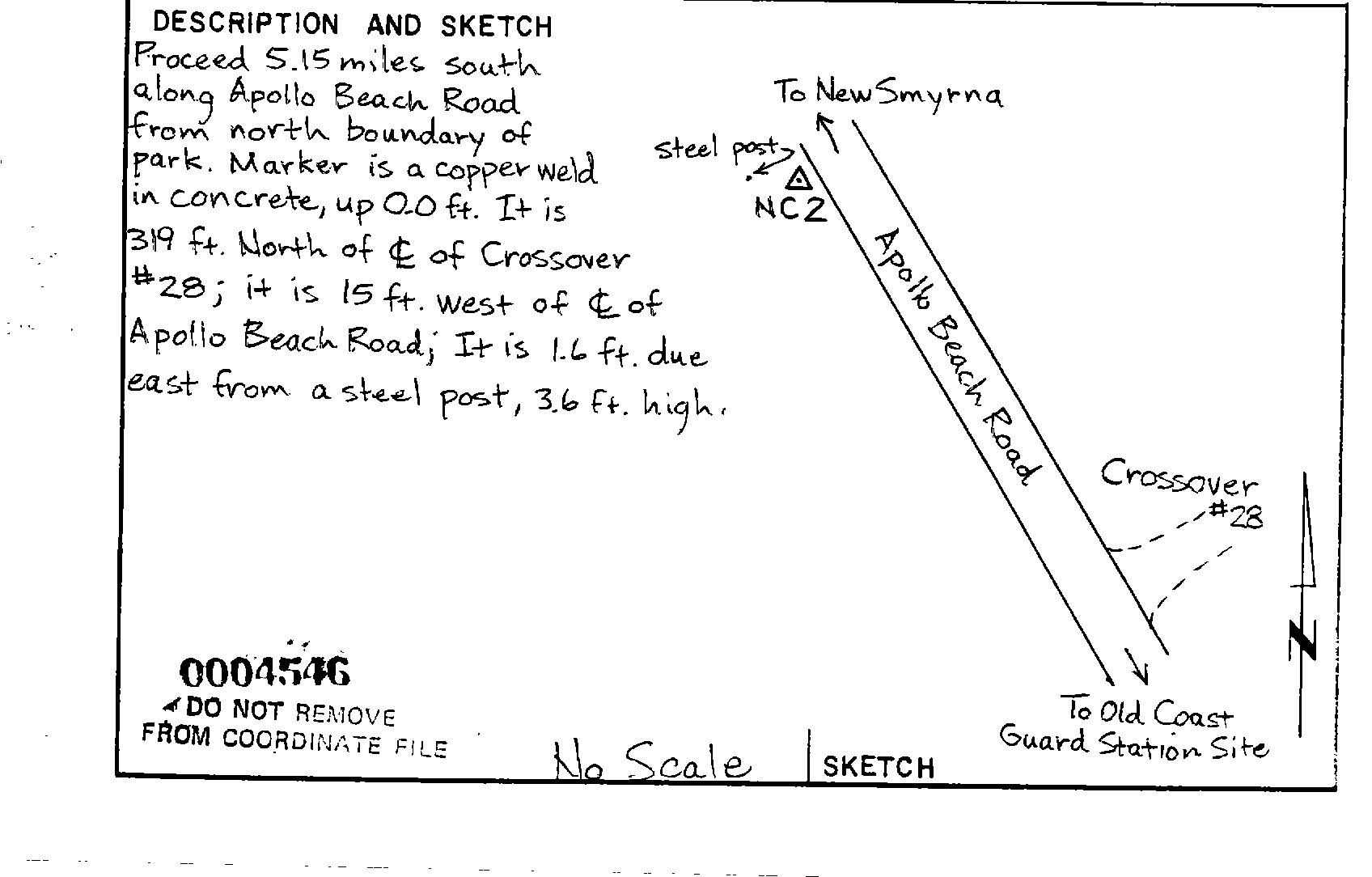 00004546 Survey Monumentation Sketch