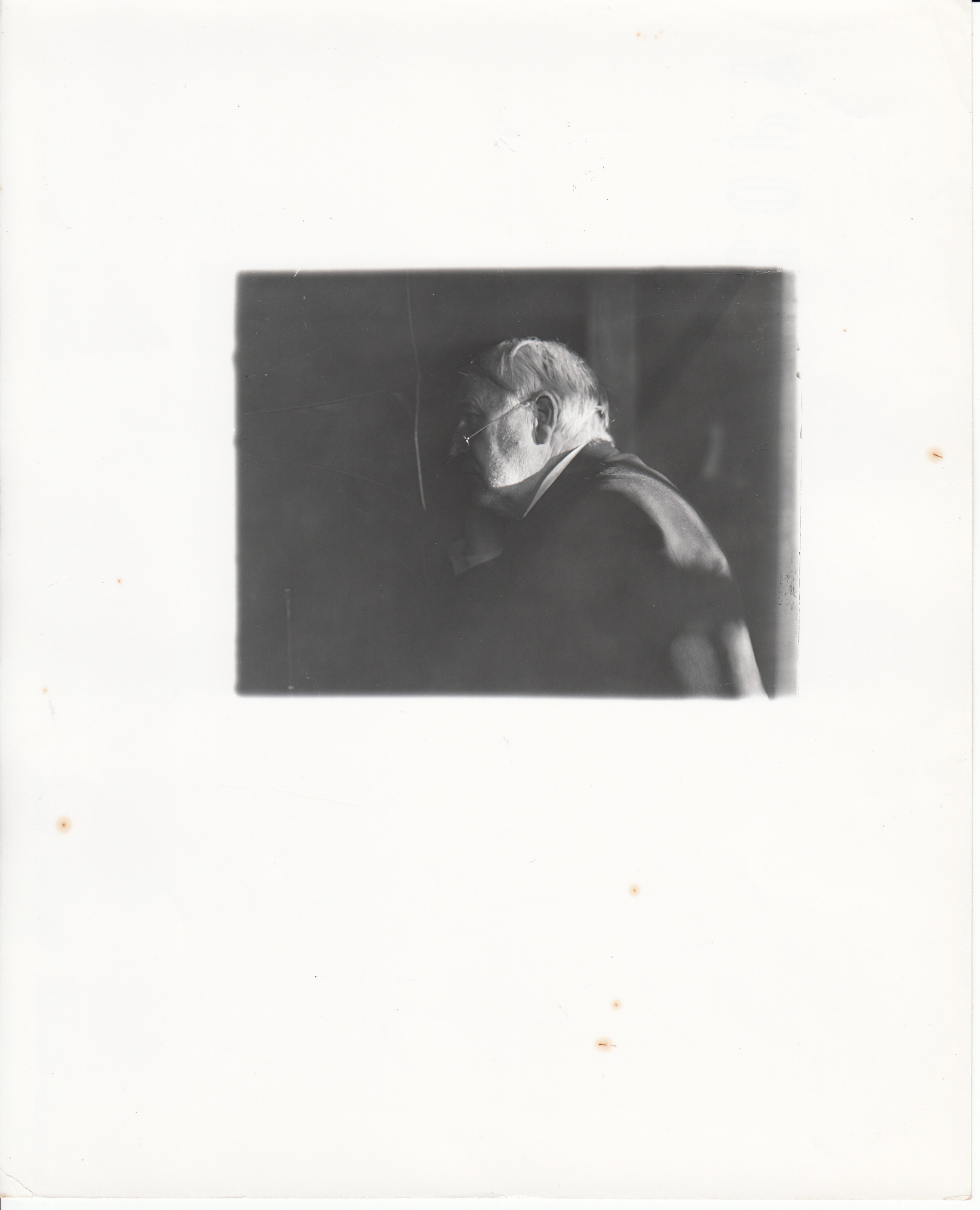 Edison wearing glasses.