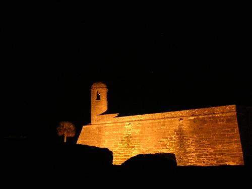 Lighting at Castillo de San Marcos National Monument in January 2008