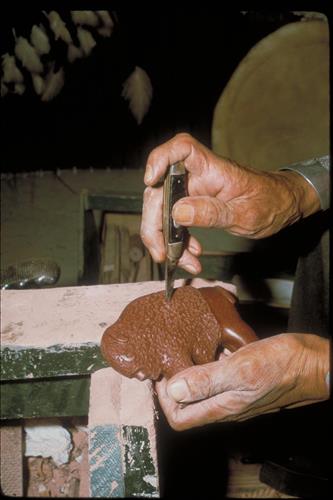 Pipestone Carving at Pipestone National Monument, Minnesota