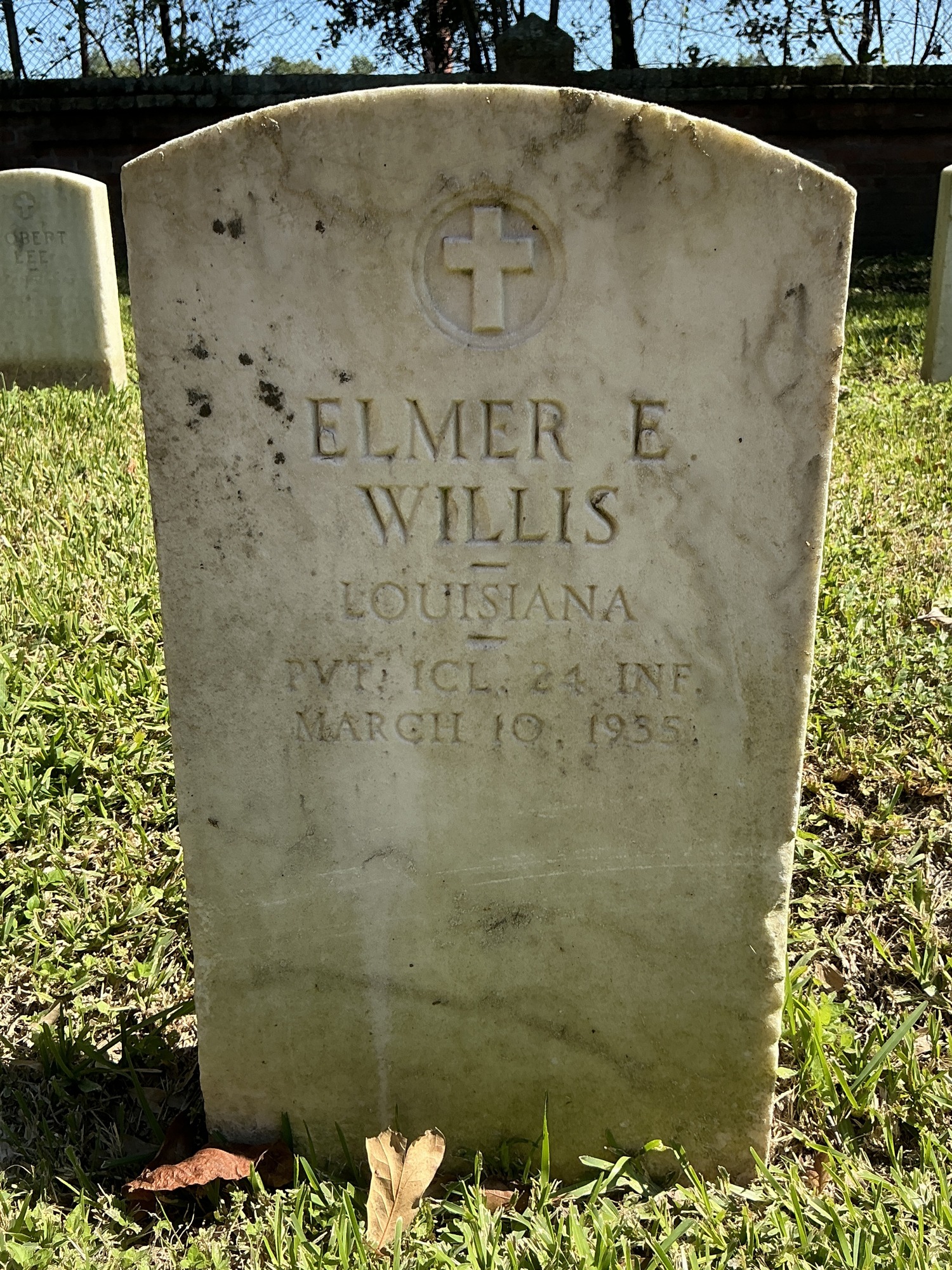 Front of upright marble headstone with flat face.
