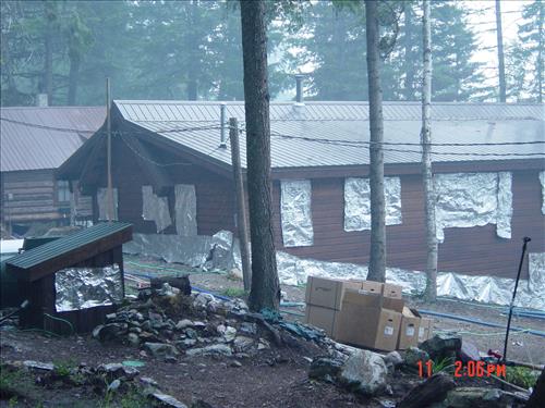 Structural fire protection during 2003 wildland fires in Glacier National Park