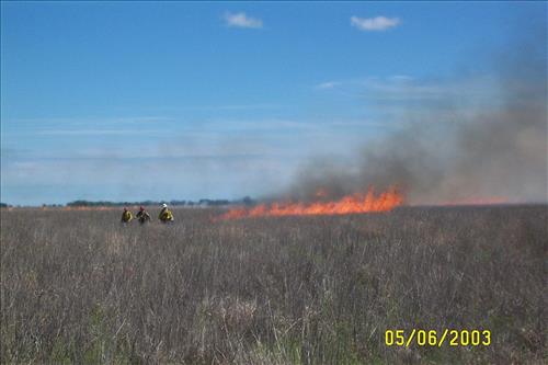 Fort Larned National Historic Site Burn - May 6, 2003