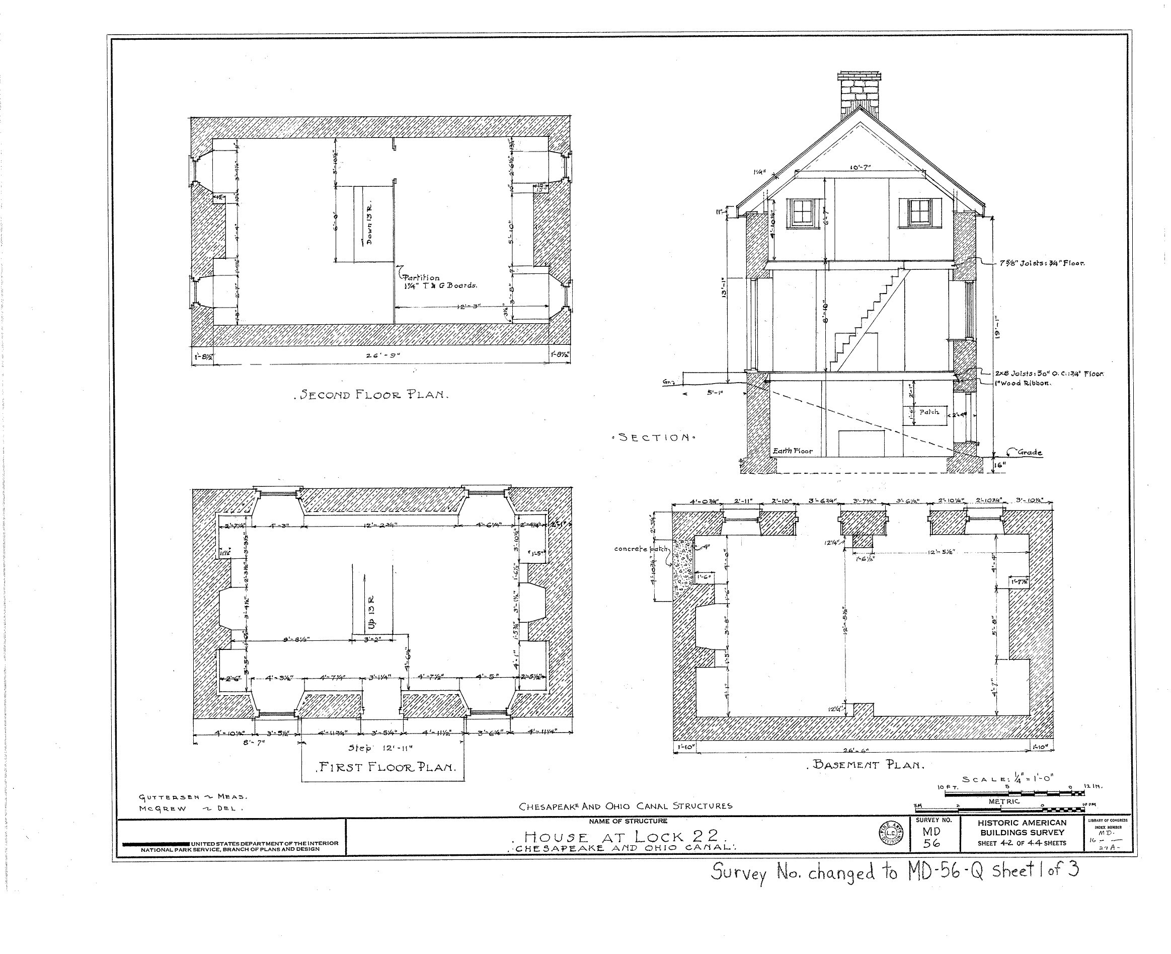Floor plan for lock house 22