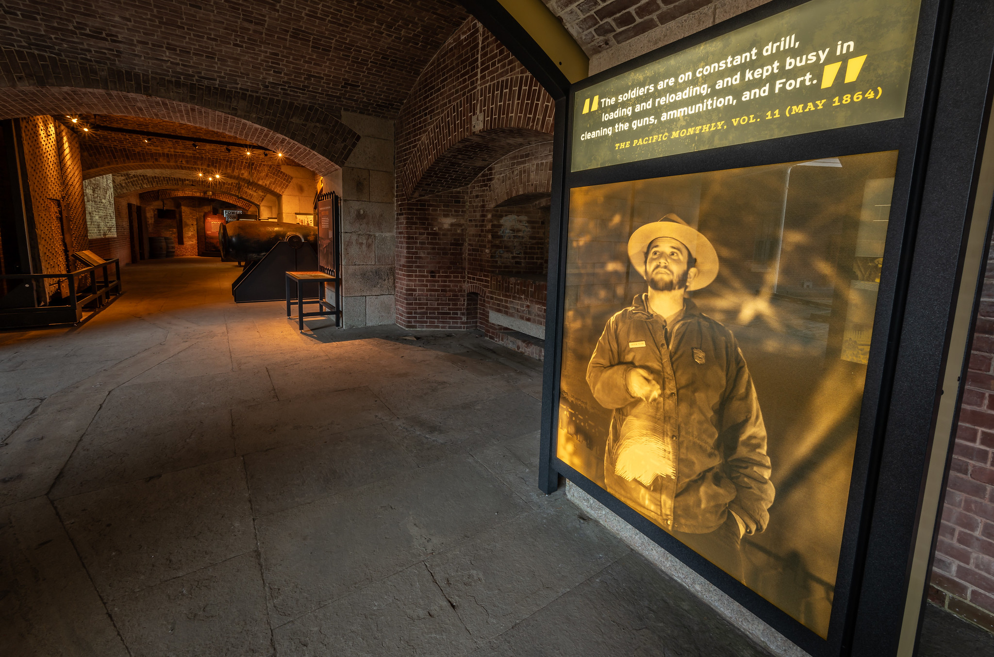 Service Archway, canons in the background