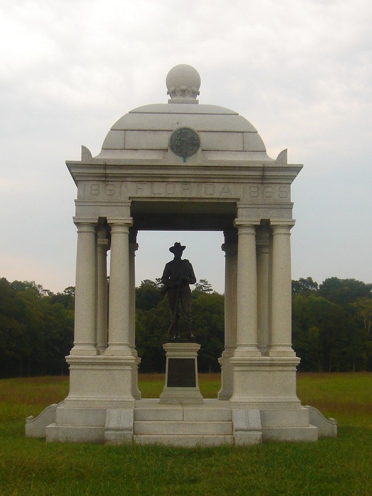 The Florida Monument located on the Chickamauga Battlefield. Monument erected 1912-1913.