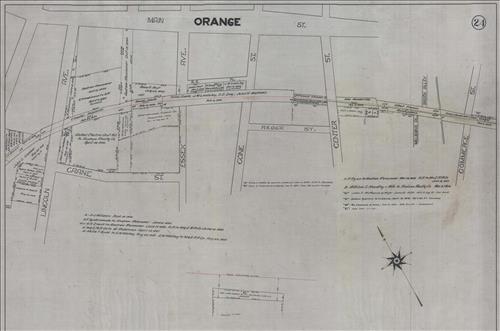 52428.LK--Property Map--Morris and Essex Railroad--Newark to Orange, NJ