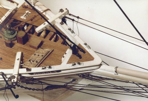 Details of the model of Kohala (built 1901; barkentine, 4m), circa 1974-1984