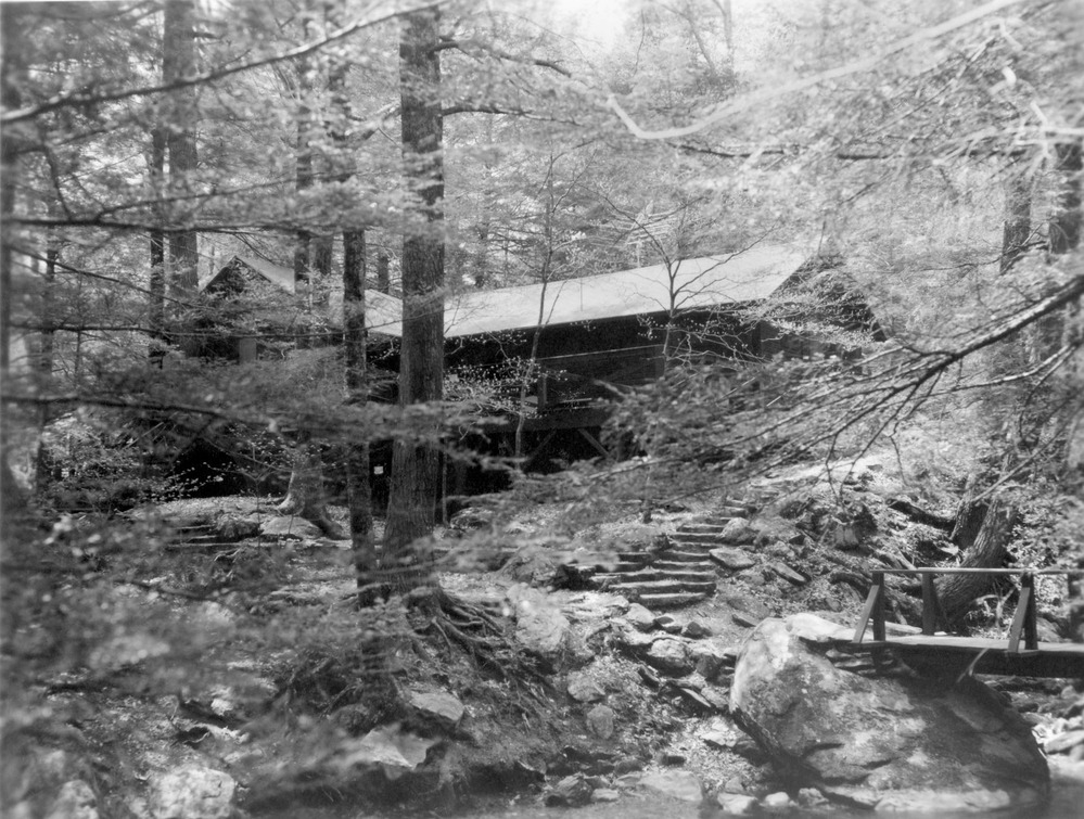 1974 photo of the President's Cabin (Brown House) at Rapidan Camp