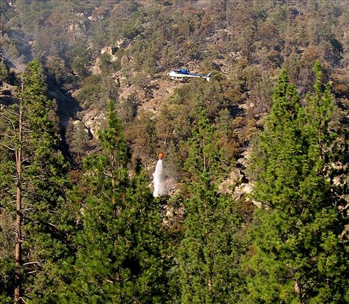 Helicopter operations on the Comb Complex wildfire, Sequoia and Kings Canyon National Parks, summer 2005