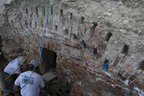 Stabilize Fort Jefferson Phase 2; Before, During, and After Treatment