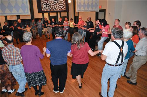 Contra dancers at Cuyahoga Valley National Park