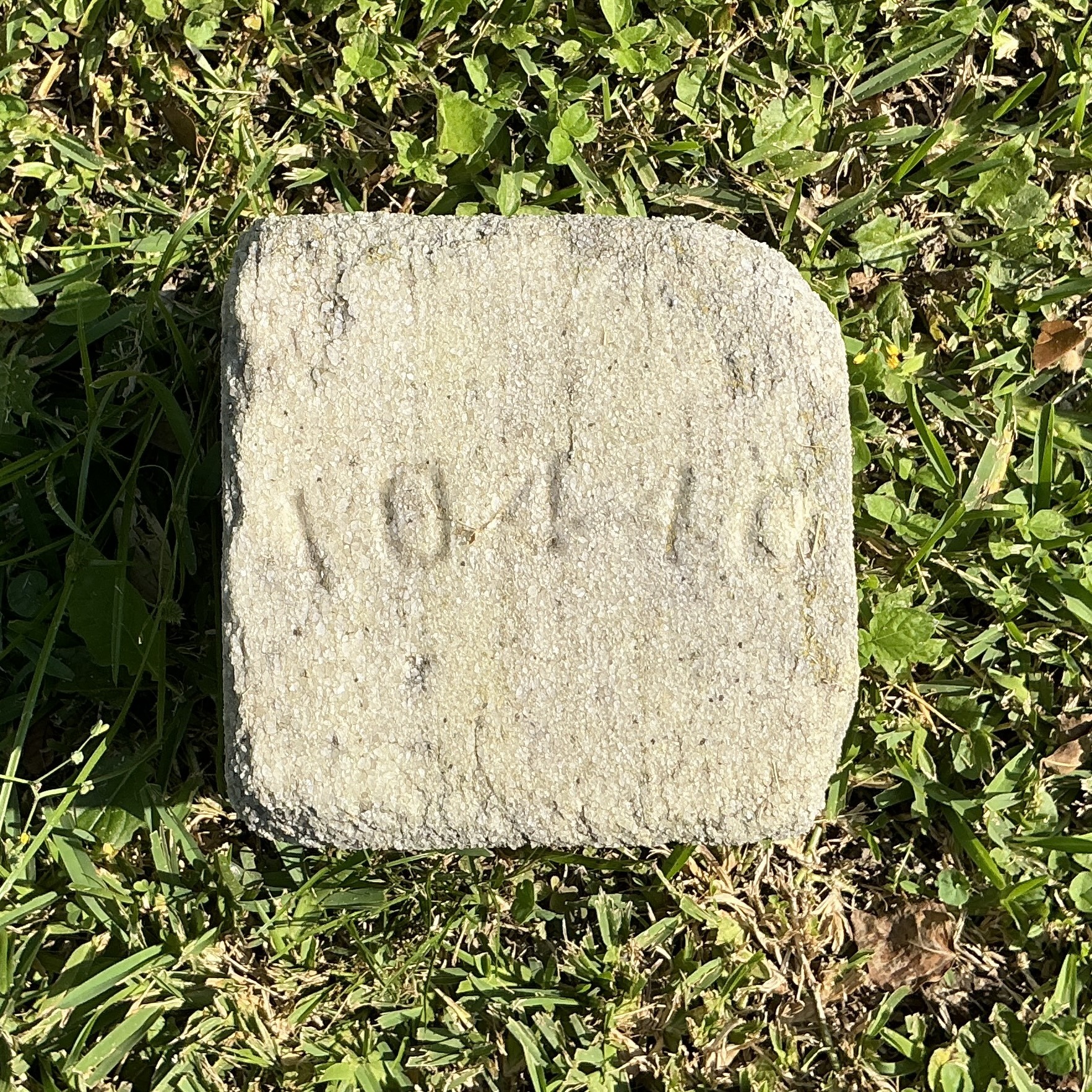Top of flat marble marker