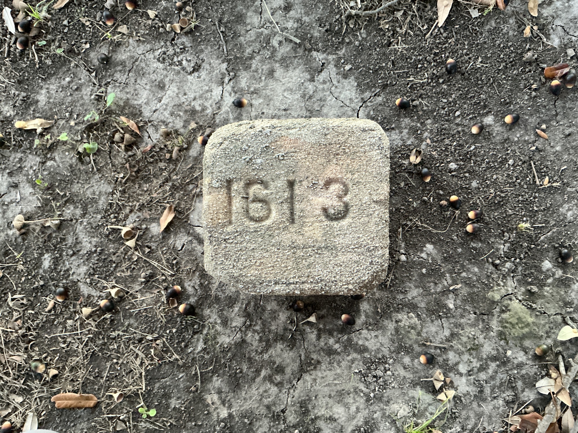 Top of flat marble marker