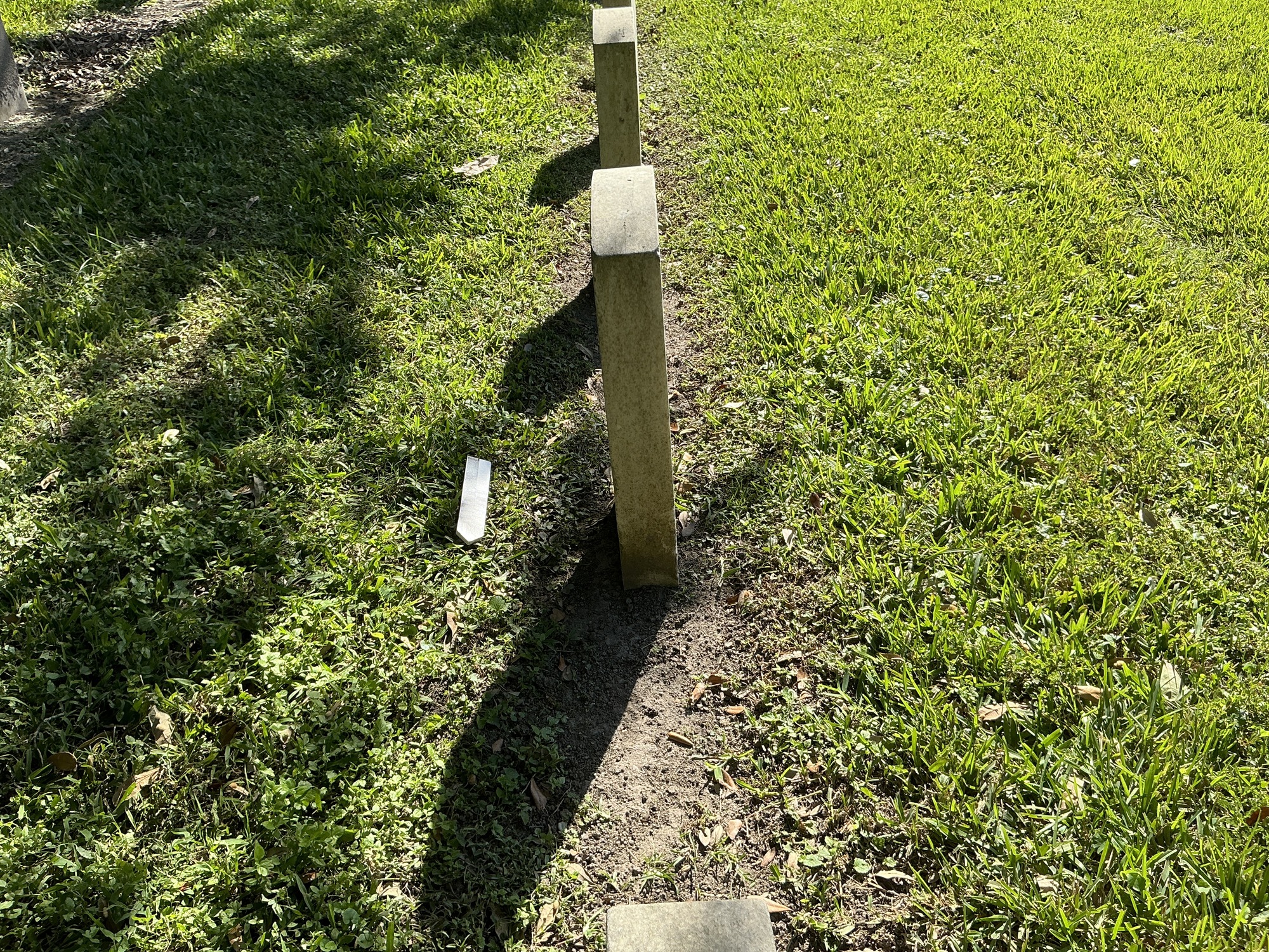 Extra image of upright marble headstone with flat face.