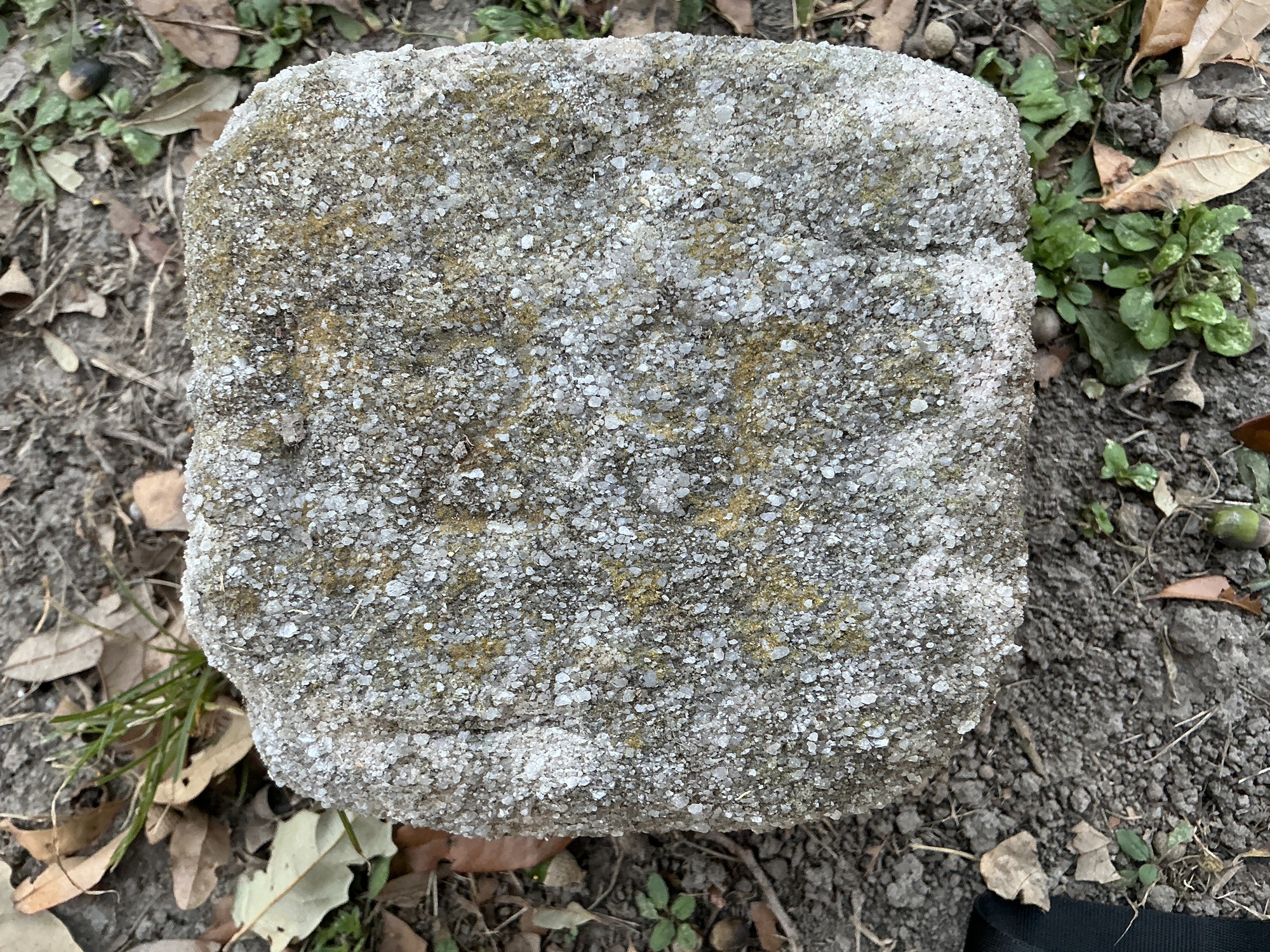 Top of flat marble marker