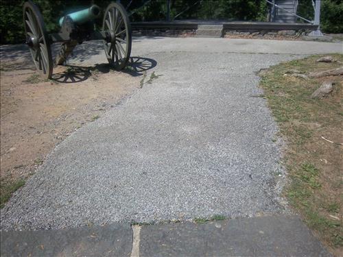 Culp's Hill sidewalks at Gettysburg National Military Park in July 2011