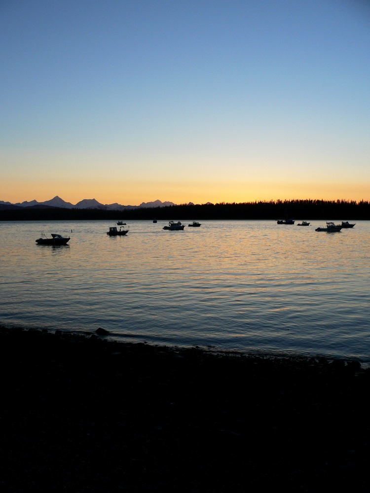 Fairweather sunset at Bartlett Cove