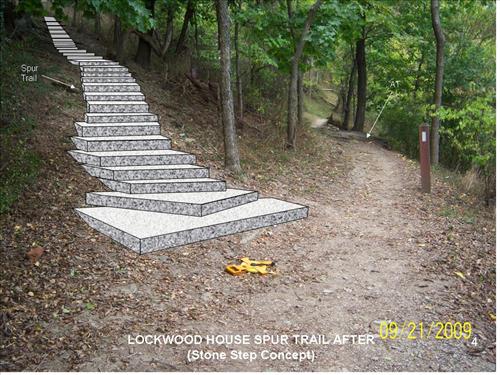 Lockwood House Spur Trail existing conditions from the Appalachian Trail in Harpers Ferry National Historical Park. 9/21/09