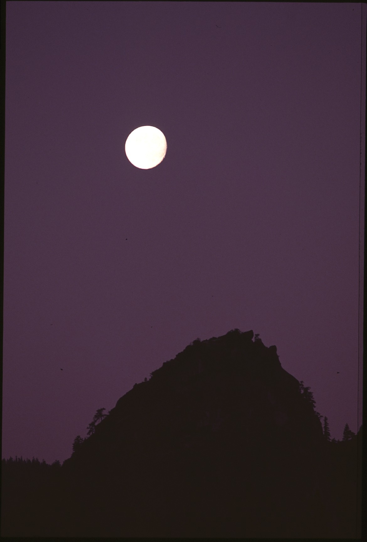 night, full moon over ridge, YPCC, ORIG