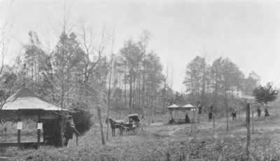 Cool refreshing spring water was located on the battlefield for those visiting.