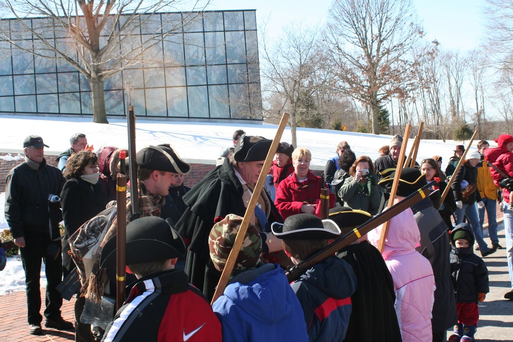 General Washington promotes soldiers to sergeant. This program was part of the President's Day Weekend Celebrations.