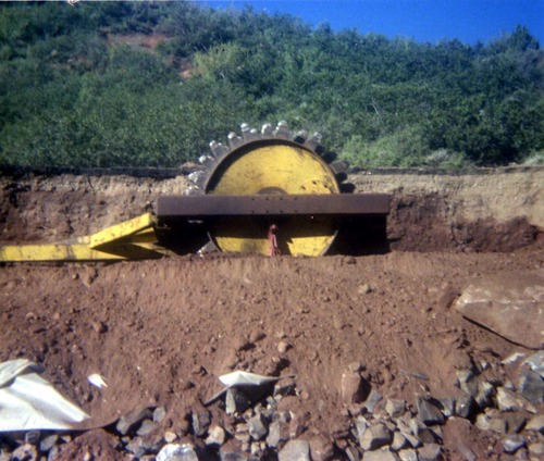 Color Photos of rock slides in Kolob Canyon.