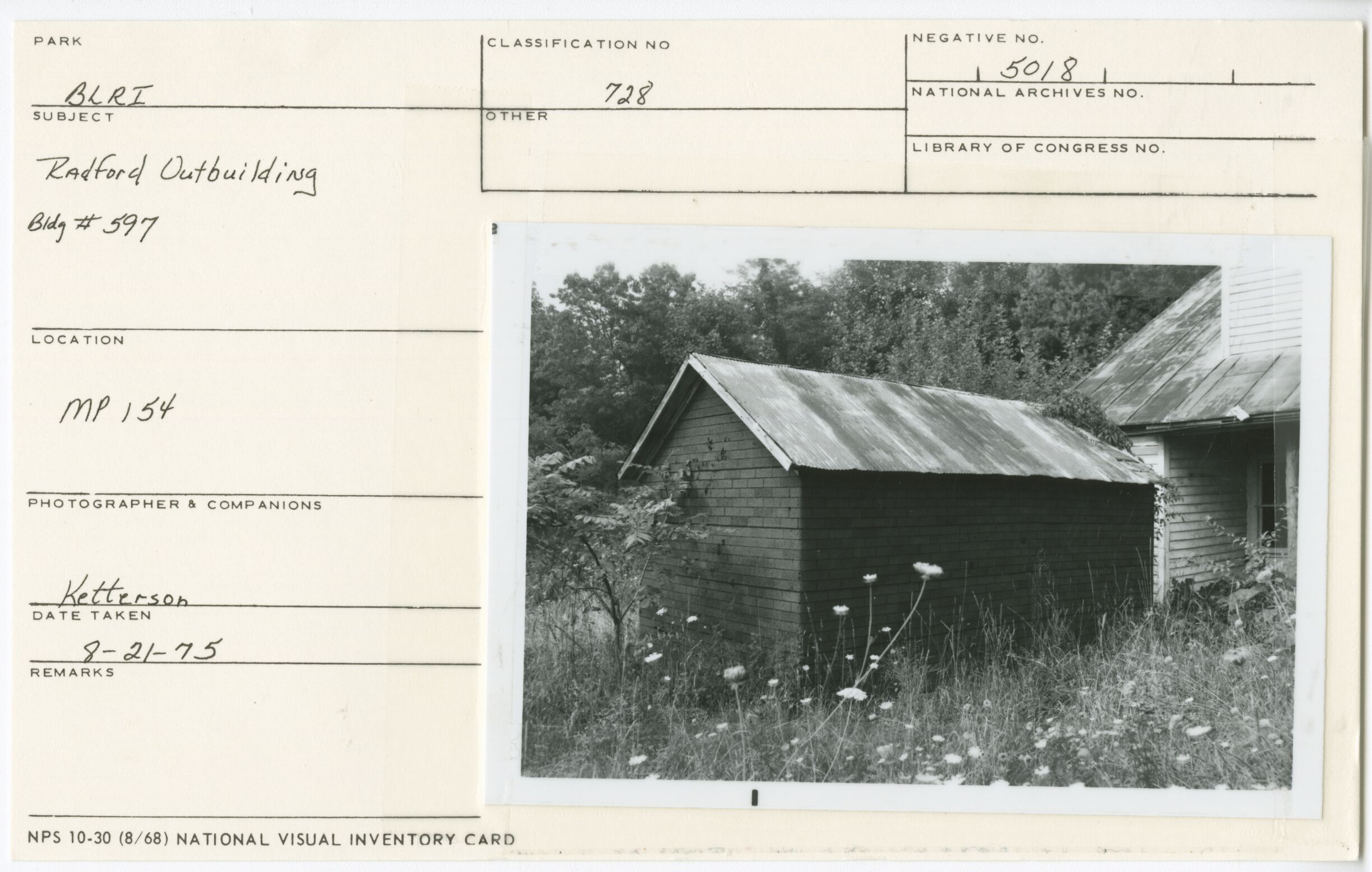Radford Outbuilding, Bldg. #597