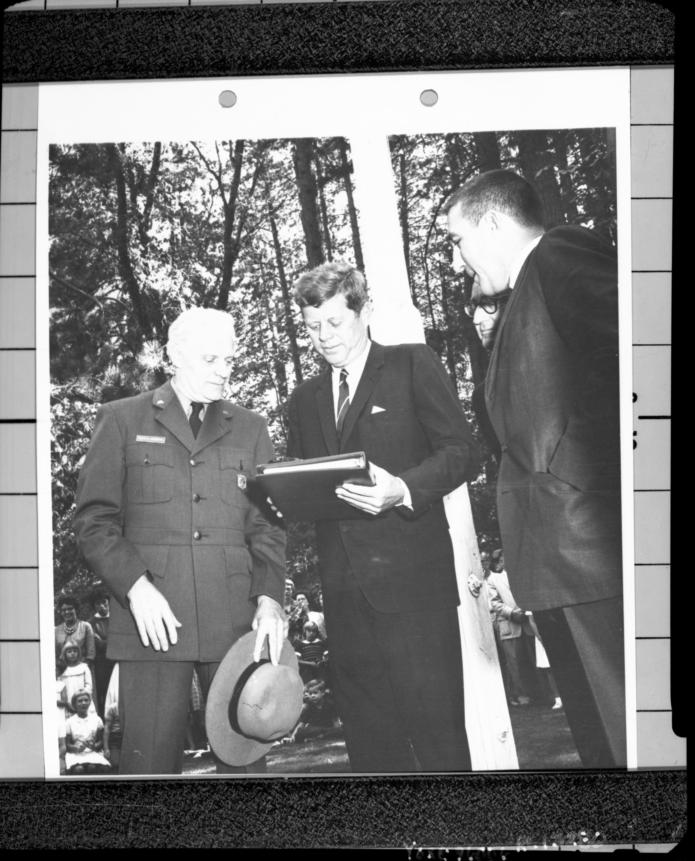 Supt. John C. Preston and President John Kennedy