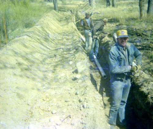 Workers during the Zion Lodge utilities project.