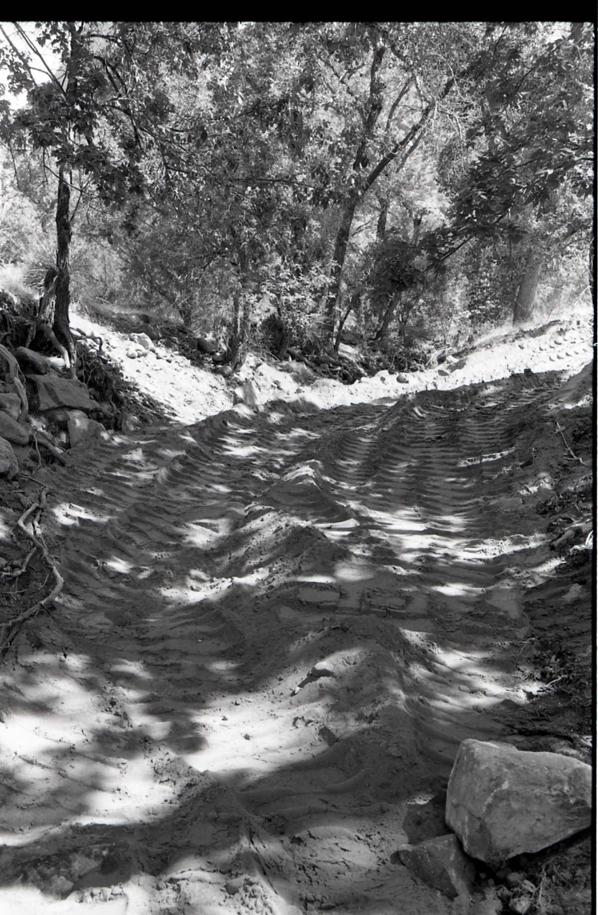 BW Photos of the damage from the Oak Creek flash flood of 1989.