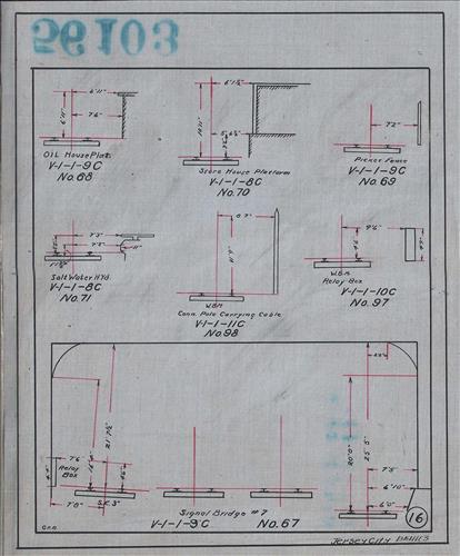 56103.LB--clearance sketches--Structures less than 8 feet from center line of track or less than 22 feet above top of rail [Group 01]