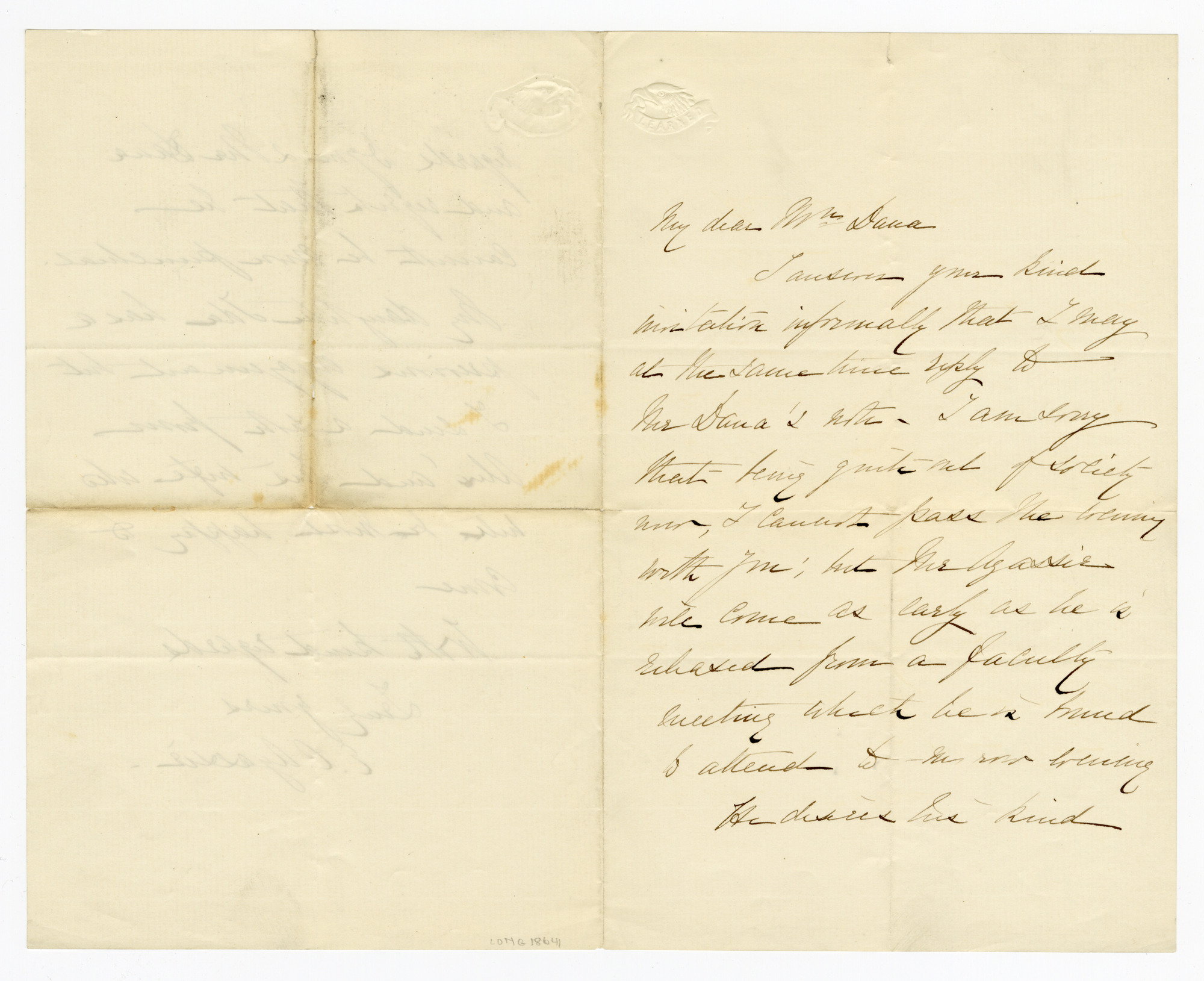 Manuscript letter