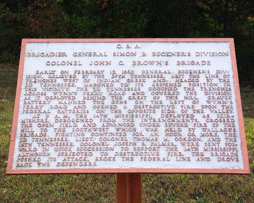 War Department Tablets at Fort Donelson National Battlefield in April 2005