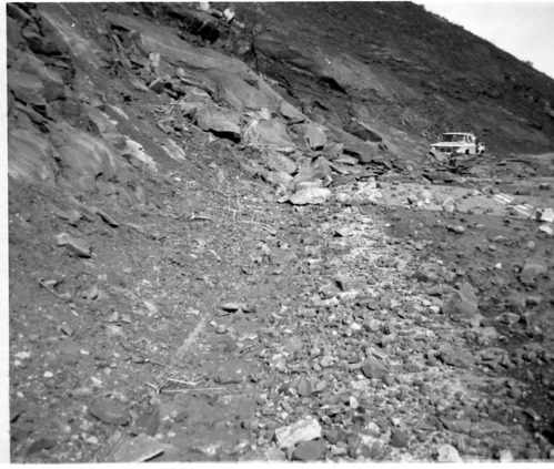 BW photos of rock slides in Kolob Canyons - 110mm.