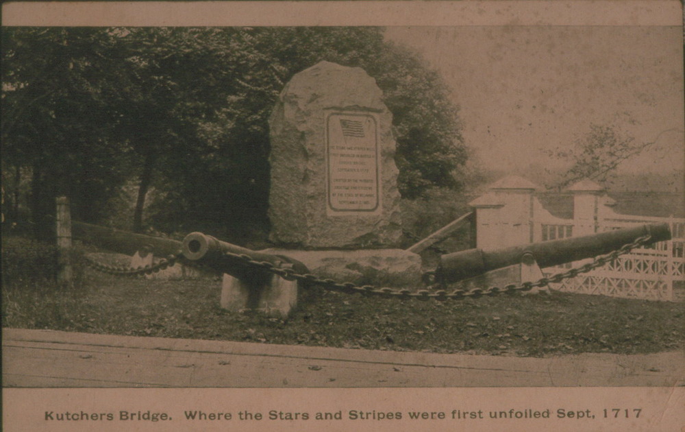 Stone monument surrounded by canons