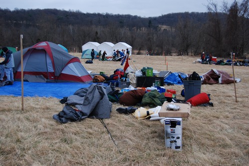 Scouts camped overnight at the Pawling Farm
