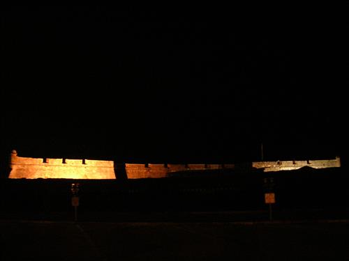 Lighting at Castillo de San Marcos National Monument in January 2008