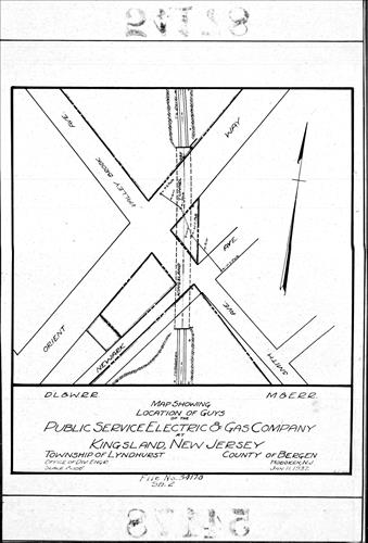 54178.BB--Location of guy wires of the Public Service Electric and Gas Company--Kingsland, NJ