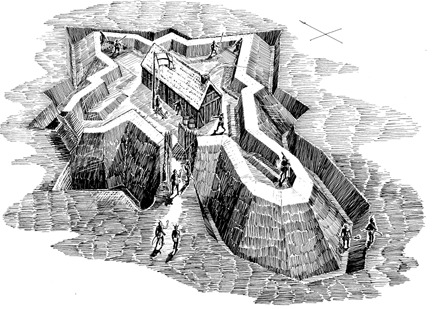 Drawing of what the fort may have looked like..