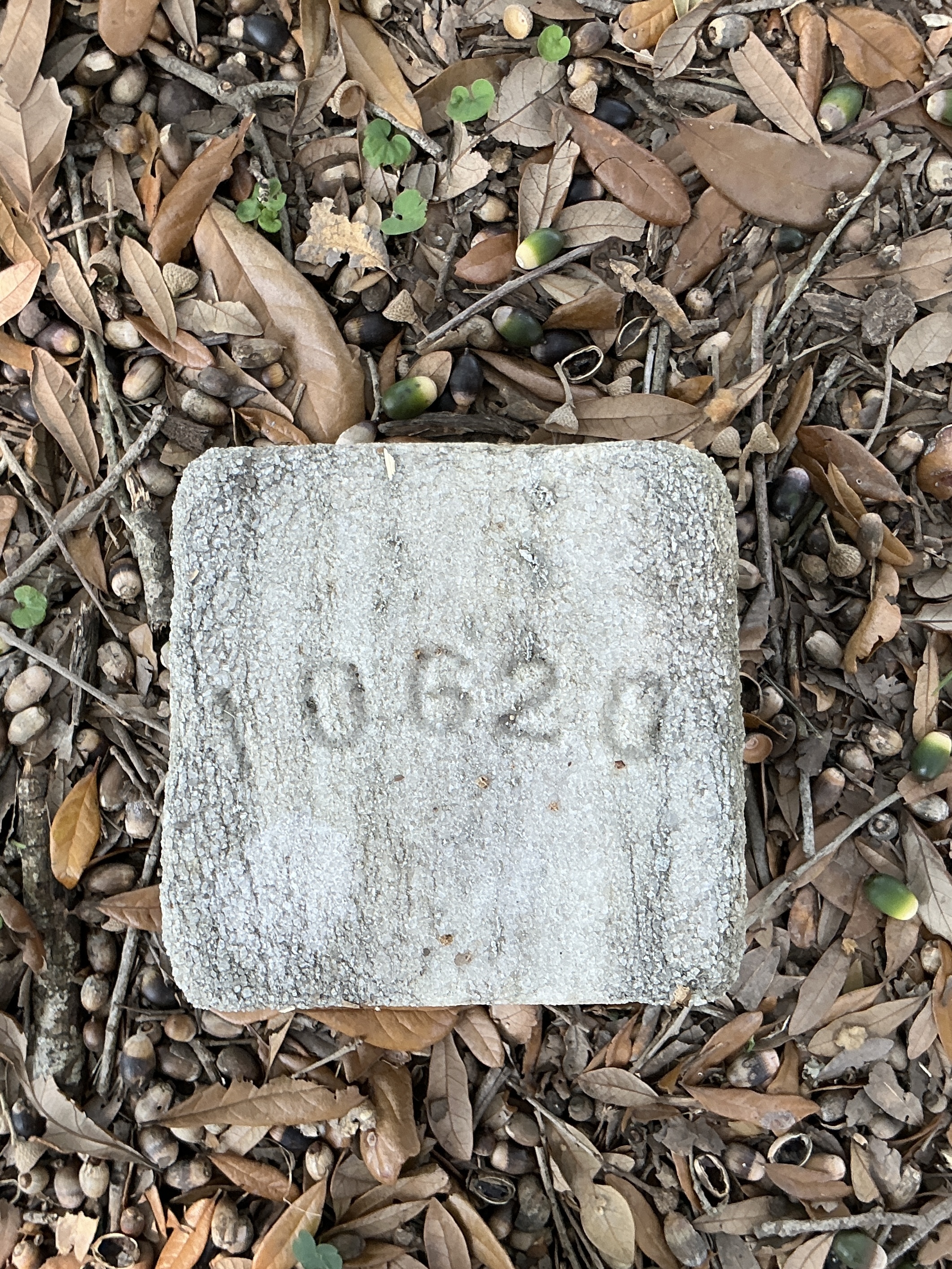 Top of flat marble marker