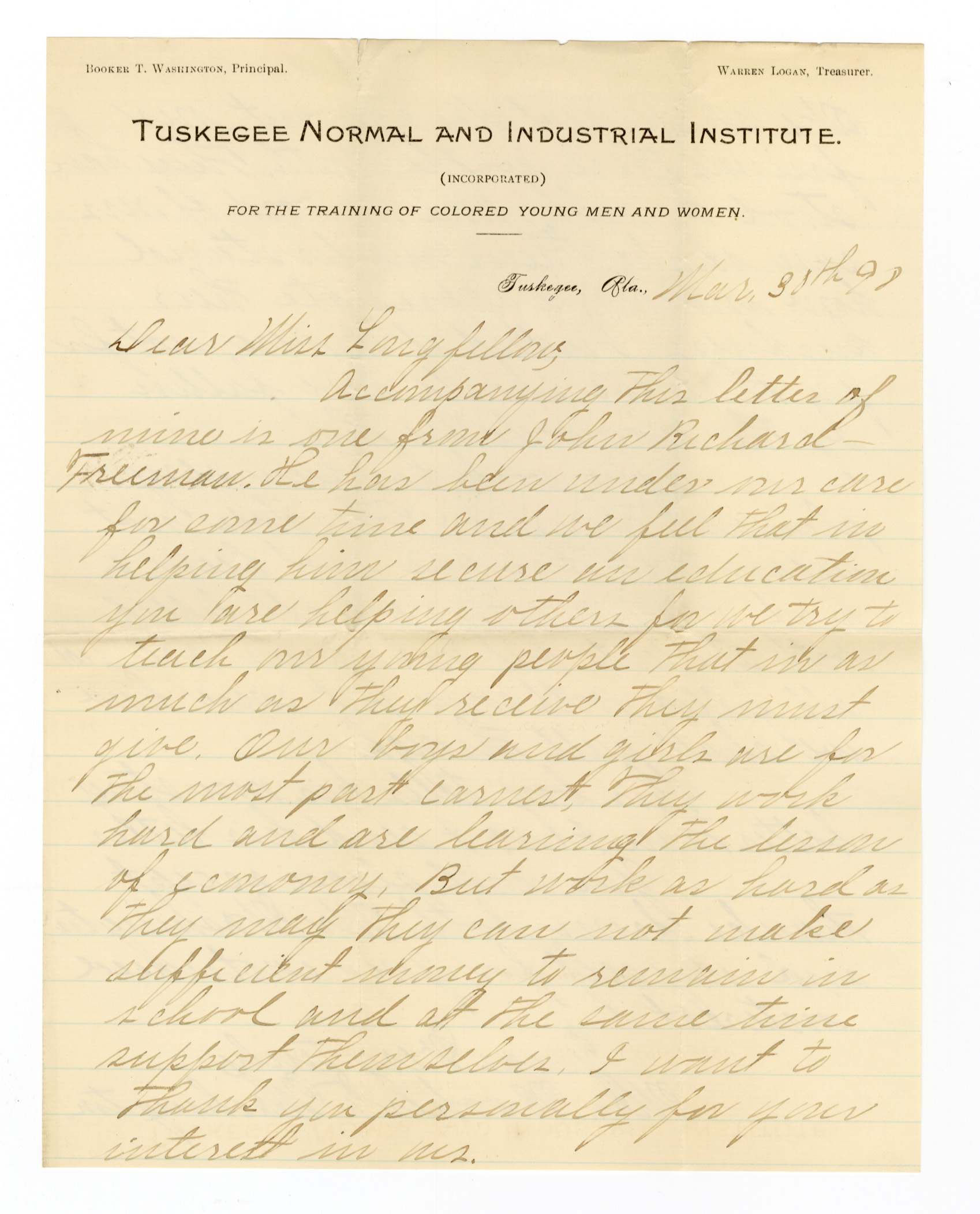 Manuscript letter