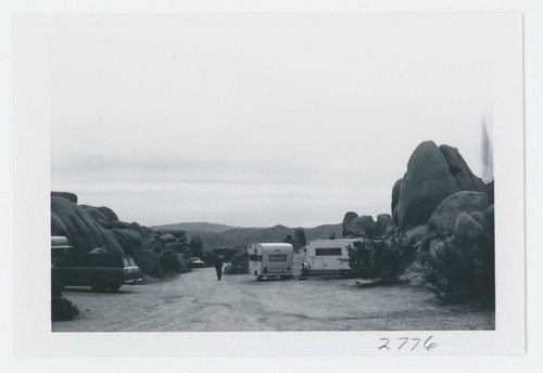 Black and white image of White Tank Campground