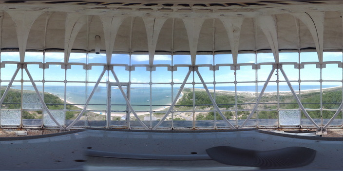 360 photo of the top of CALO lighthouse.