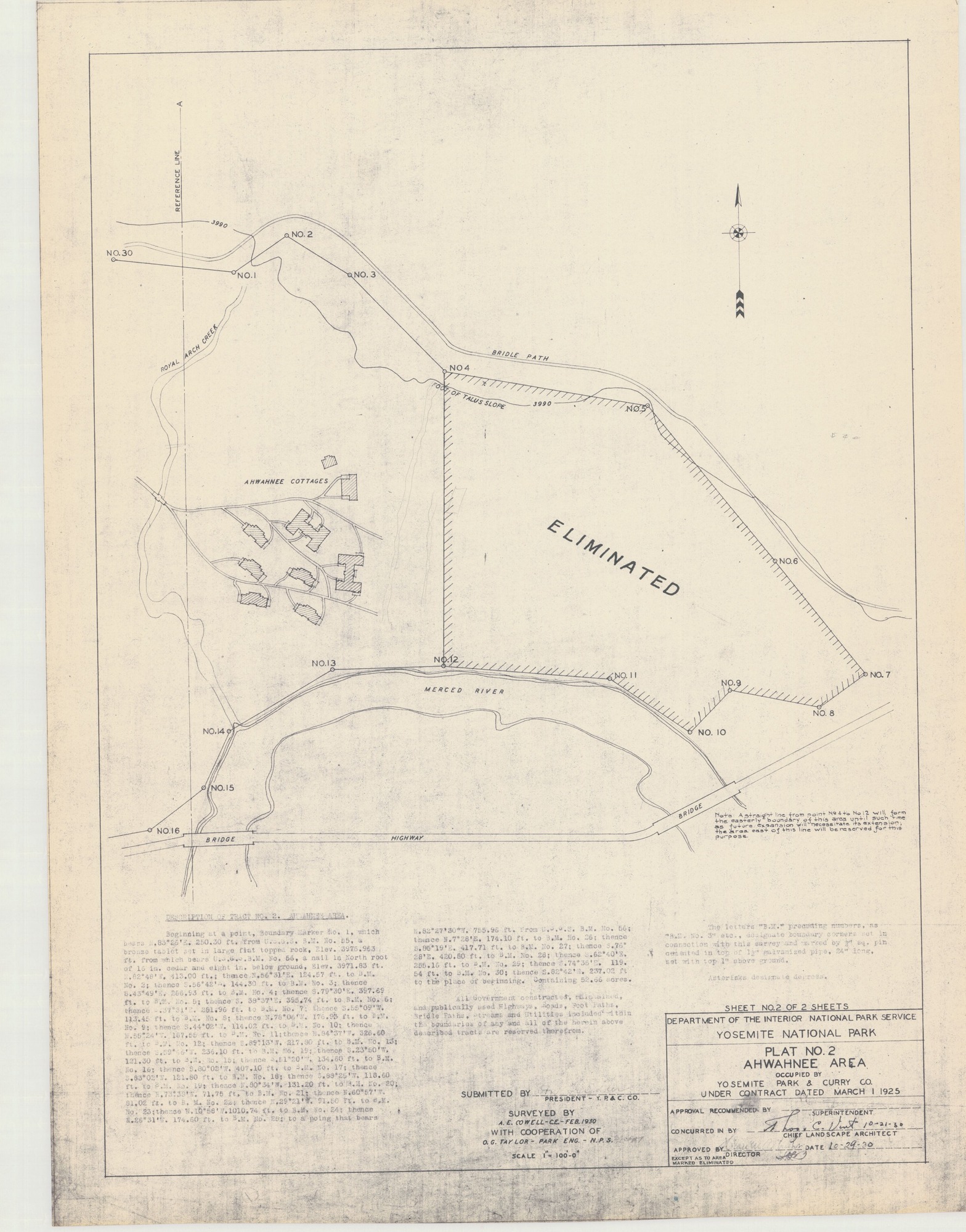 Plat No. 2 Ahwahnee Area