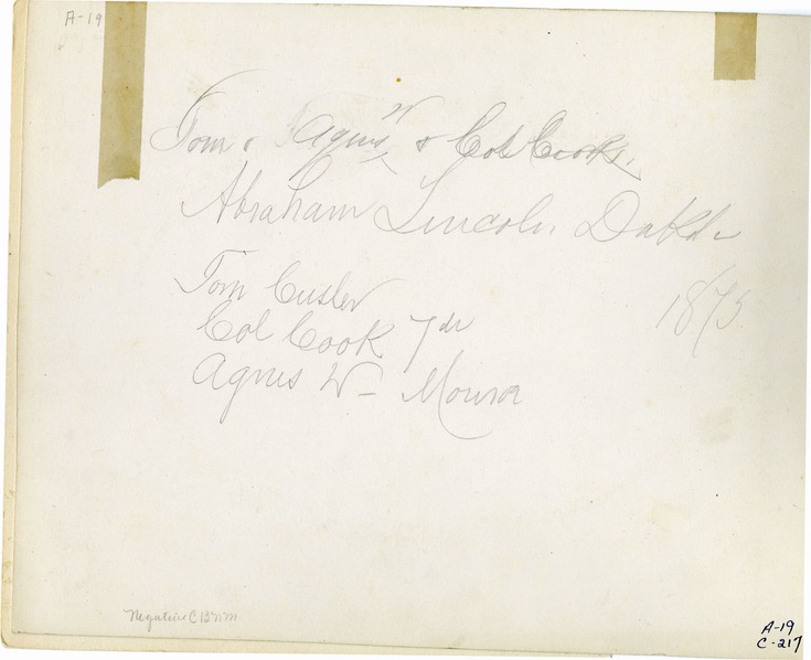 Thomas Ward Custer, William W. Cooke, and Agnes Wellington in a Horse-Drawn Sleigh